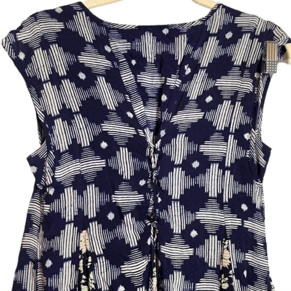 Anthropologie Dress Women’s Sz Small Maeve Indiga Patchwork Boho Corset Tassel - Picture 8 of 12
